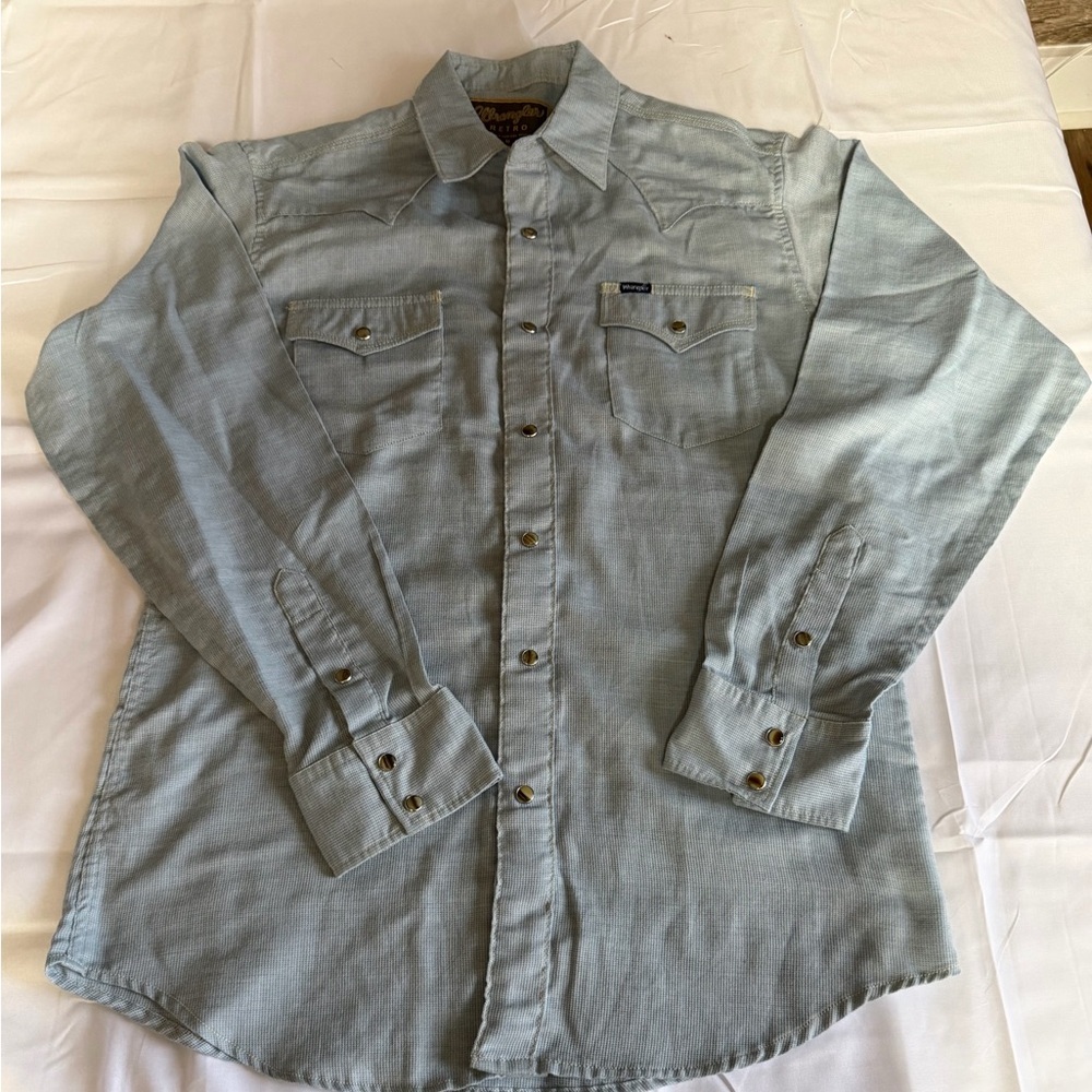 Wrangler retro snap up shirt men’s size M